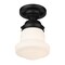 Z-Lite Vaughn 1 Light Flush Mount, Matte Black & Matte Opal 735F1-MB - alternate 8